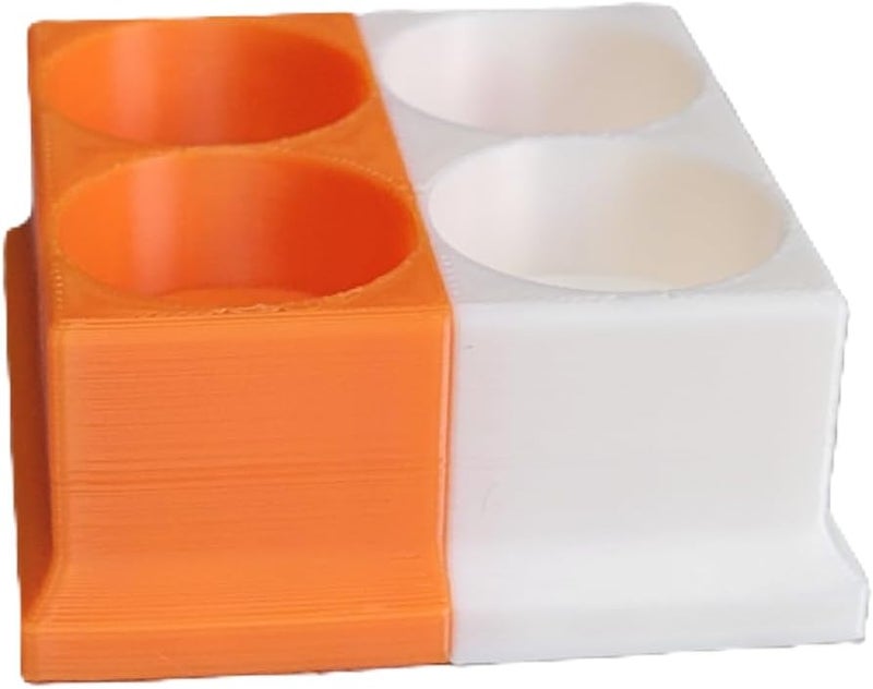 Znet3D Eye Drops Bottle Organizer & Tracker – AM/PM 4-Slot (White/Orange) - Image 5